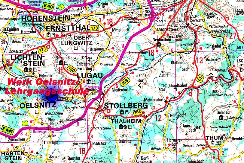 Lage Lehrgangsschule Oelsnitz